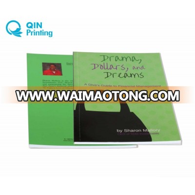 High end well designed cheap soft cover book printing service